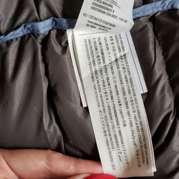 NEW ABERCROMBIE down puffer coat S water resistant - Picture 5 of 6